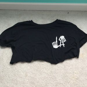 Messy cut crop top